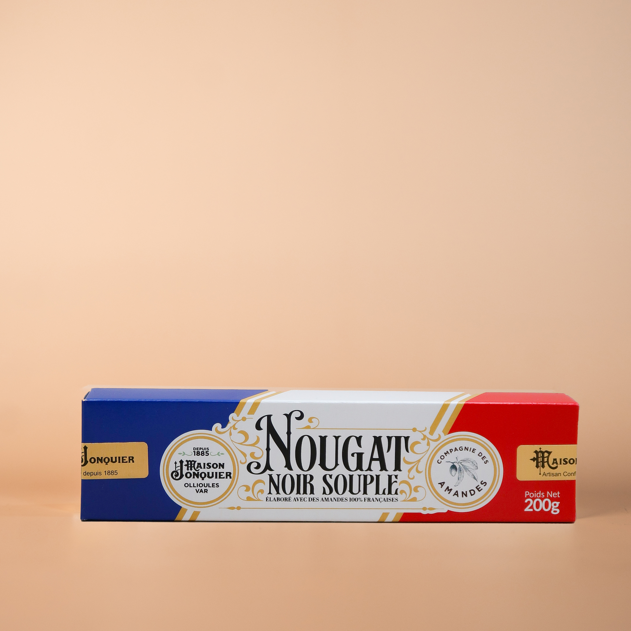 Nougat Noir Souple aux Amandes de France